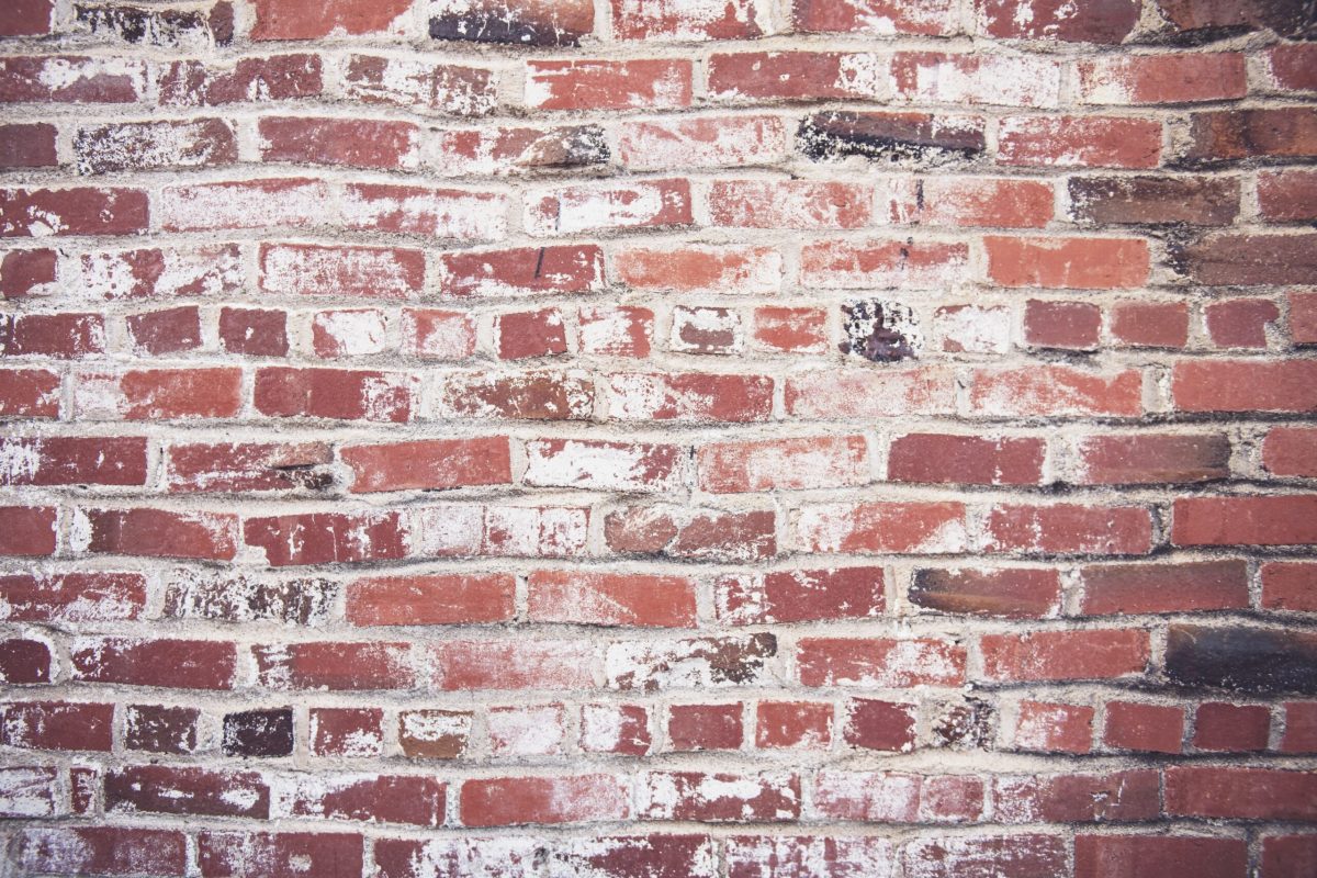 uneven brick wall